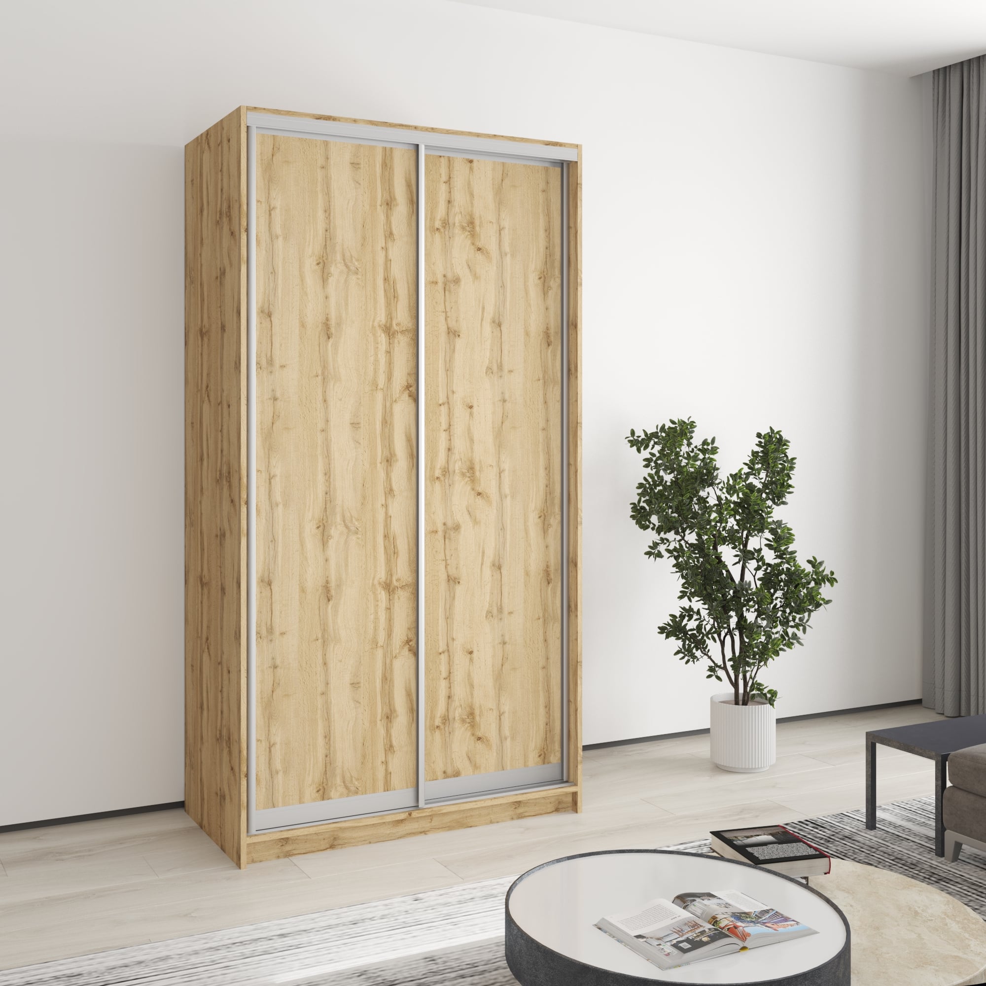 Шкаф-купе двухдверный Mebel Star Стандарт AL MBS-3451 110х60х210 см Дуб тахо (1003783) Шкаф-купе двухдверный Mebel Star Стандарт AL MBS-3451 110х60х210 см Дуб тахо (1003783)