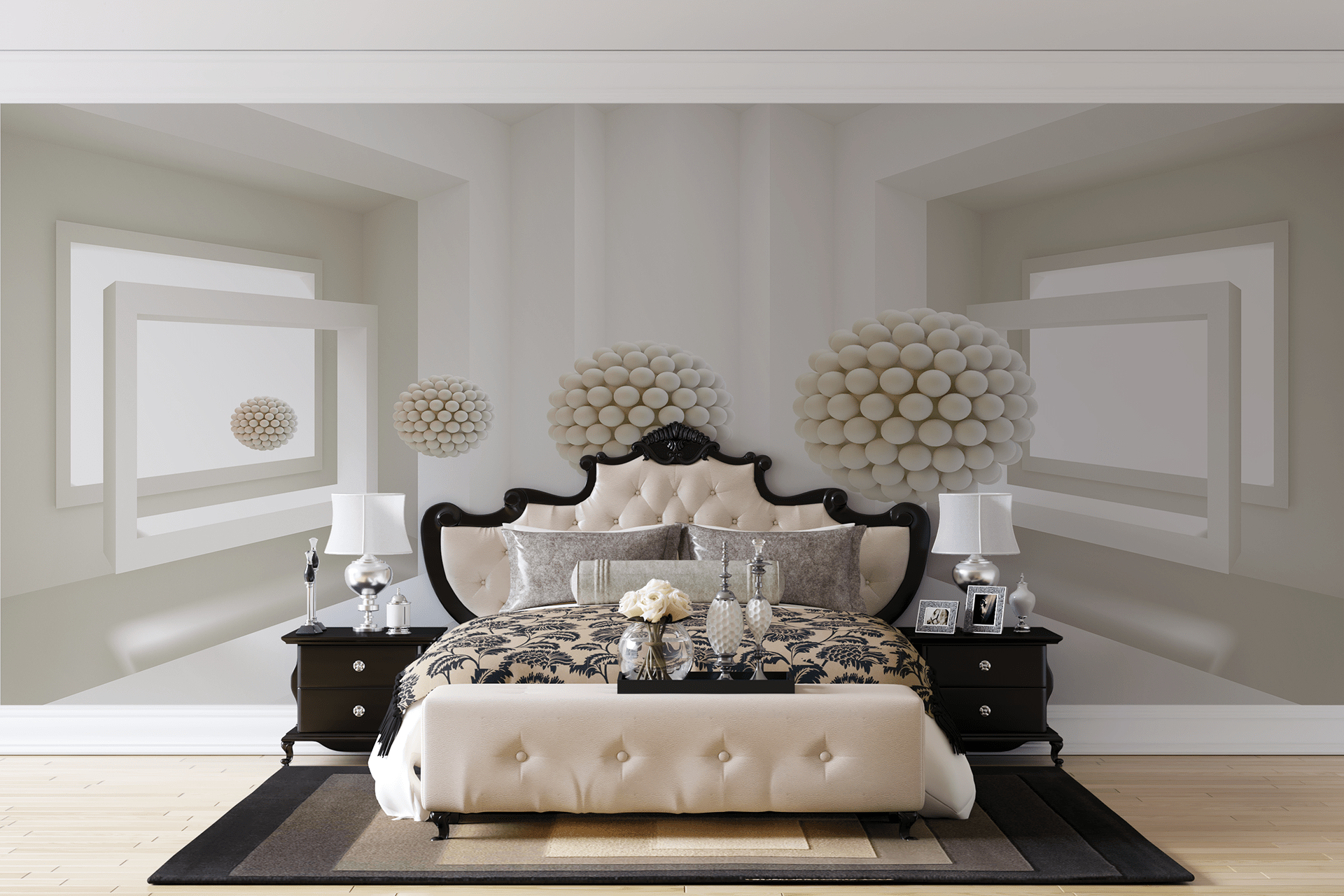 Фотообои флизелиновые Styleo Print-walls Оптическая иллюзия в интерьере 0404 350х270 см (Pw-0404/3)