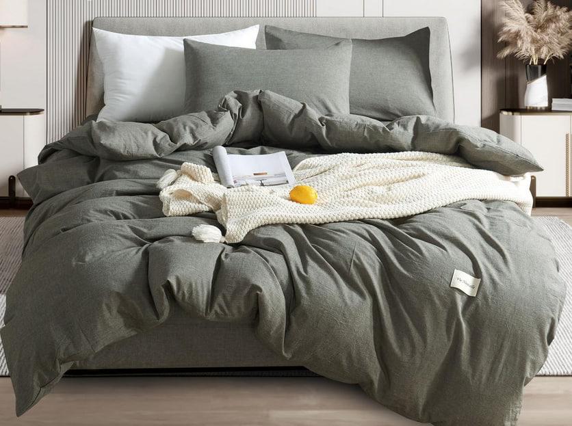 Постельное белье Vie Nouvelle Washed cotton евро на резинке вареный хлопок 200х220 см (W3E180) Постельное белье Vie Nouvelle Washed cotton евро на резинке вареный хлопок 200х220 см (W3E180)
