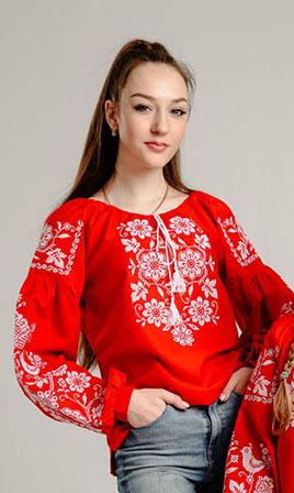 Вишиванка жіноча Вишиваночка р. 44 Червоний (550-8)