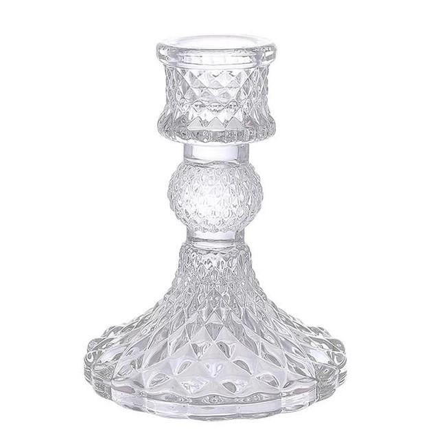 Подсвечник стеклянный CRYSTAL 10 см (33647) Подсвечник стеклянный CRYSTAL 10 см (33647)