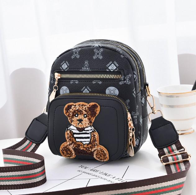 Сумка из экокожи Мишка Тедди Черный (24984757)