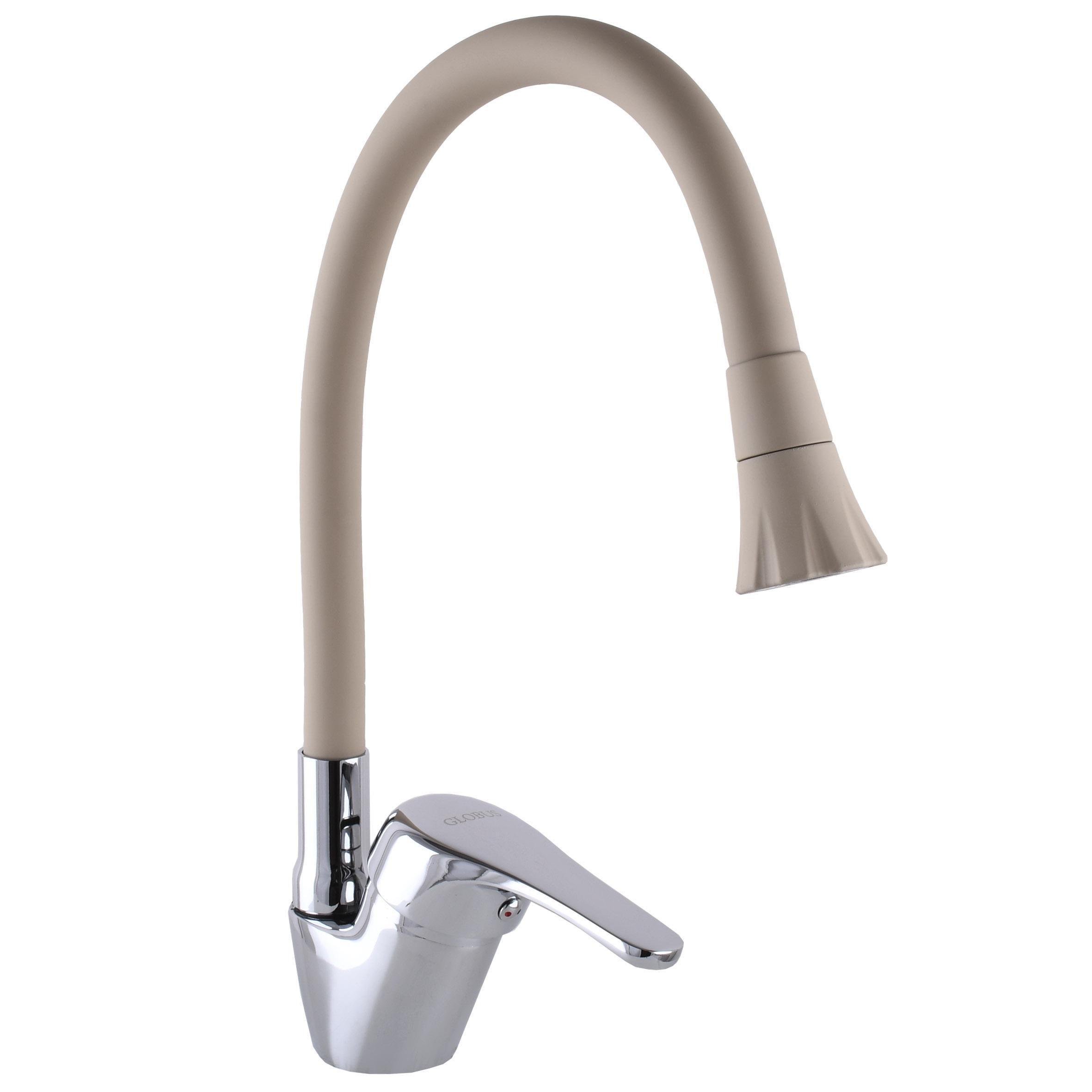 Смеситель для кухни с гибким изливом GLux Solly GLSO-0203SA-K15 Бежевый/Хром (25201) Смеситель для кухни с гибким изливом GLux Solly GLSO-0203SA-K15 Бежевый/Хром (25201)