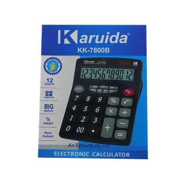 Калькулятор настольный Karuida KK 7800B профессиональный Черный (iz12445)