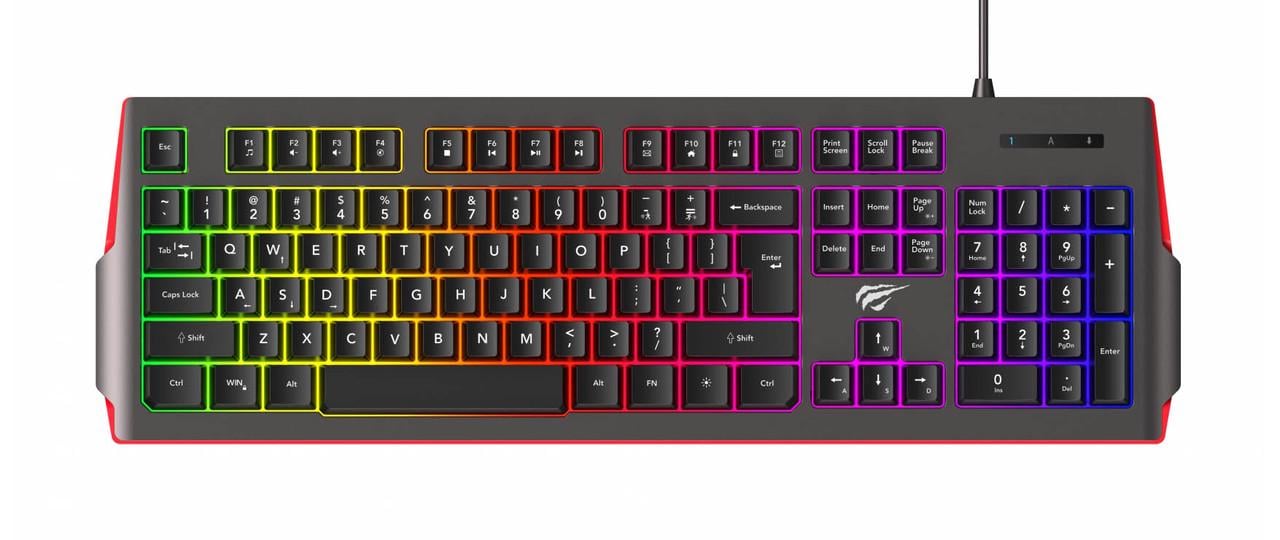 Клавиатура проводная игровая Havit HV-KB866L с подсветкой Черный