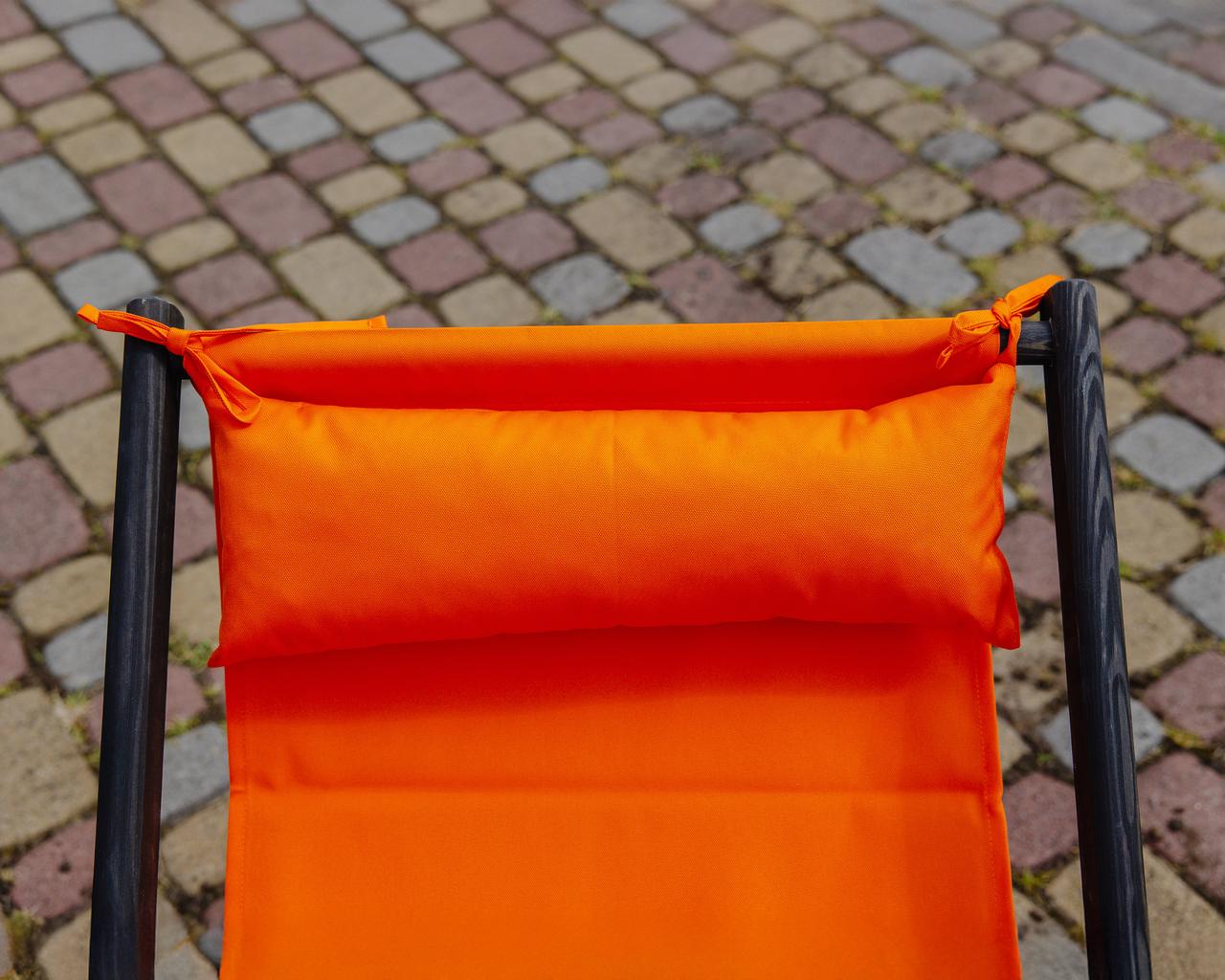 Шезлонг для дачи тканевый XRmaster с подушкой Оранжевый/Черный (0001762) - фото 4 Шезлонг для дачи тканевый XRmaster с подушкой Оранжевый/Черный (0001762) - фото 4