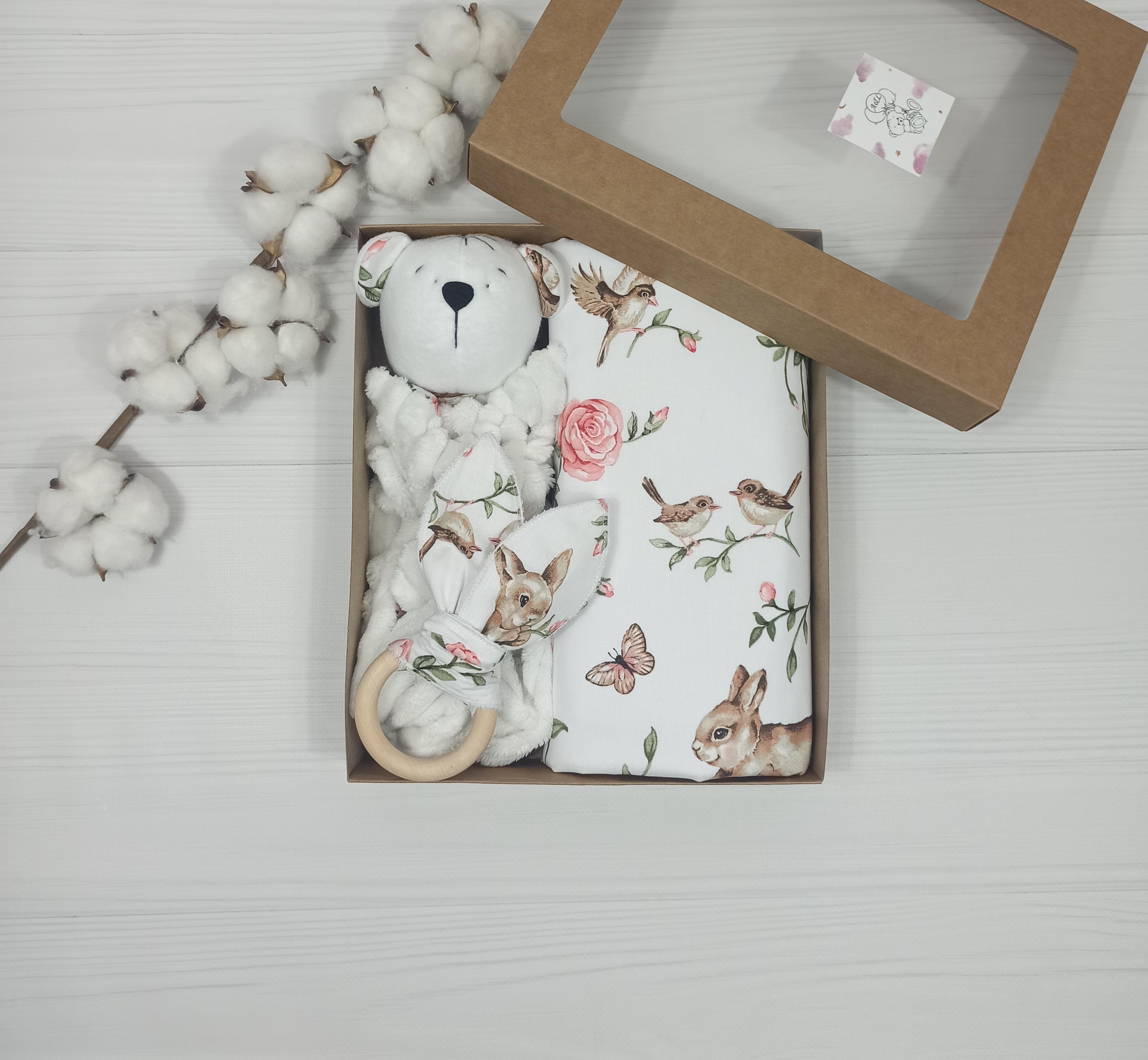 Подарочный набор a.l.babybox Зайчики в розах Бежевый (NA 18242685)