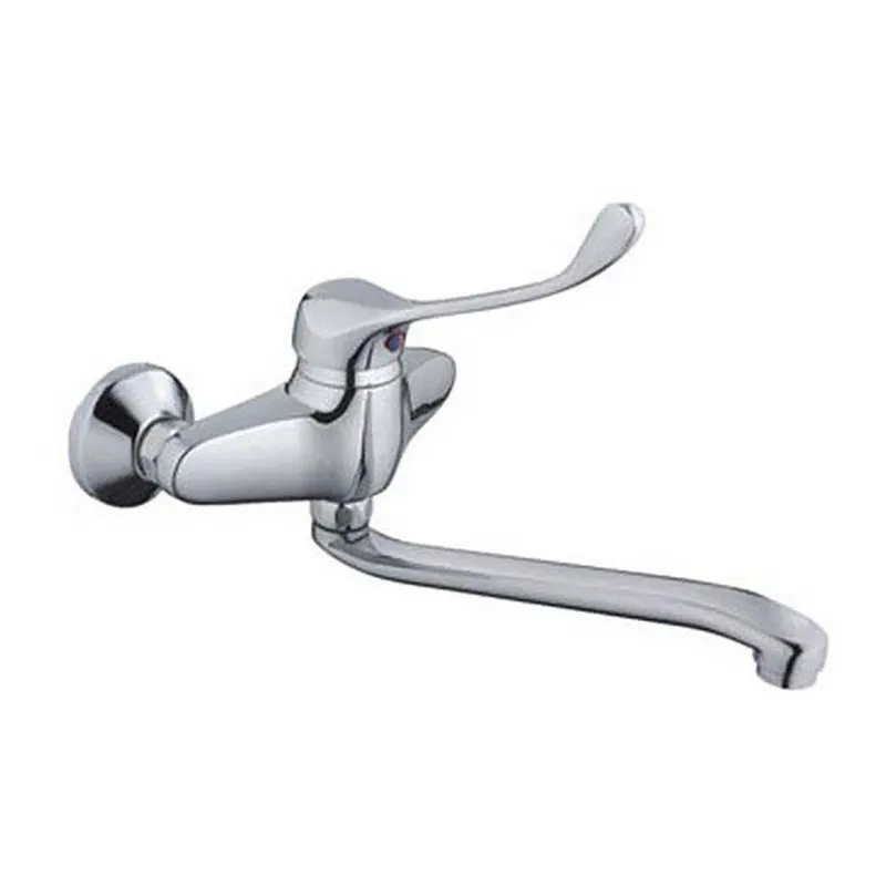 Смеситель для кухни настенный Haiba Hirurg 005 HB0227 из латуни Стальной Смеситель для кухни настенный Haiba Hirurg 005 HB0227 из латуни Стальной