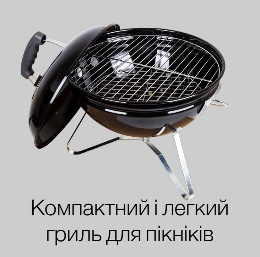 Гриль-барбекю угольный мини с удобной ручкой Camp Grill Black (LV20021705S) - фото 6