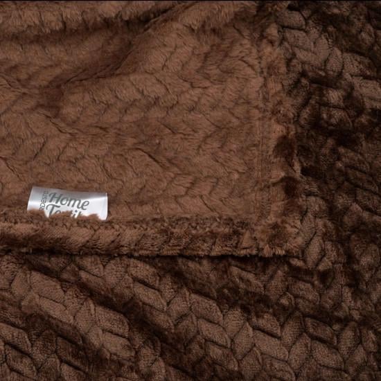 Плед Ardesto ART0205JB Jacquard Braid 160х200 см Коричневый (2486455570) - фото 4