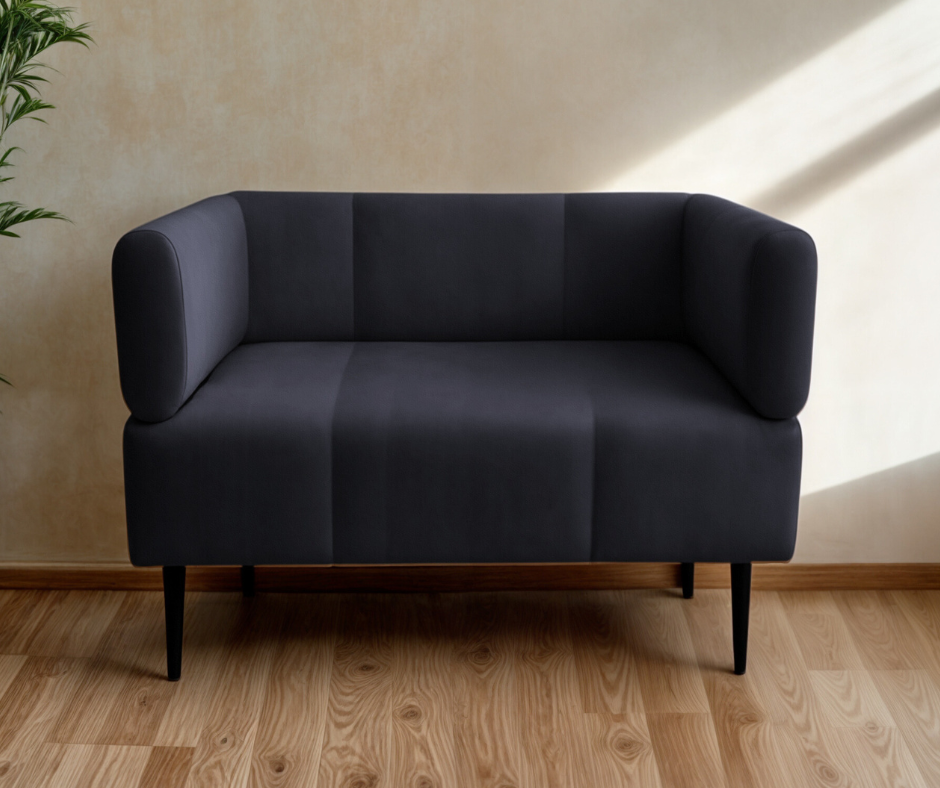 Крісло з підлокітниками Tobi Sho Бенно-1 офісне з конусною ногою велюр Emilia 97 1000х720х750 мм Graphite (8466ct6)