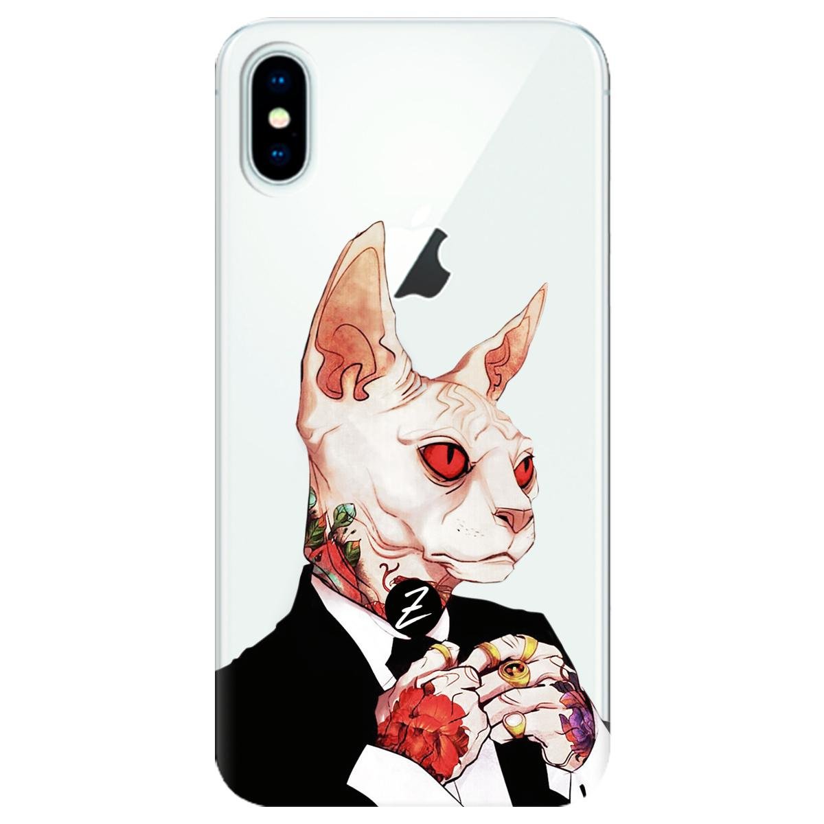 Силіконовий чохол Zorrov для Apple iPhone X - Mister cat (10290050153033484)