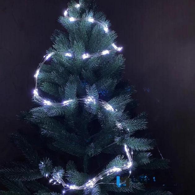 Гірлянда Кінський хвіст 200 LED 10 ниток від мережі 2 м Білий холодний (0105) - фото 1