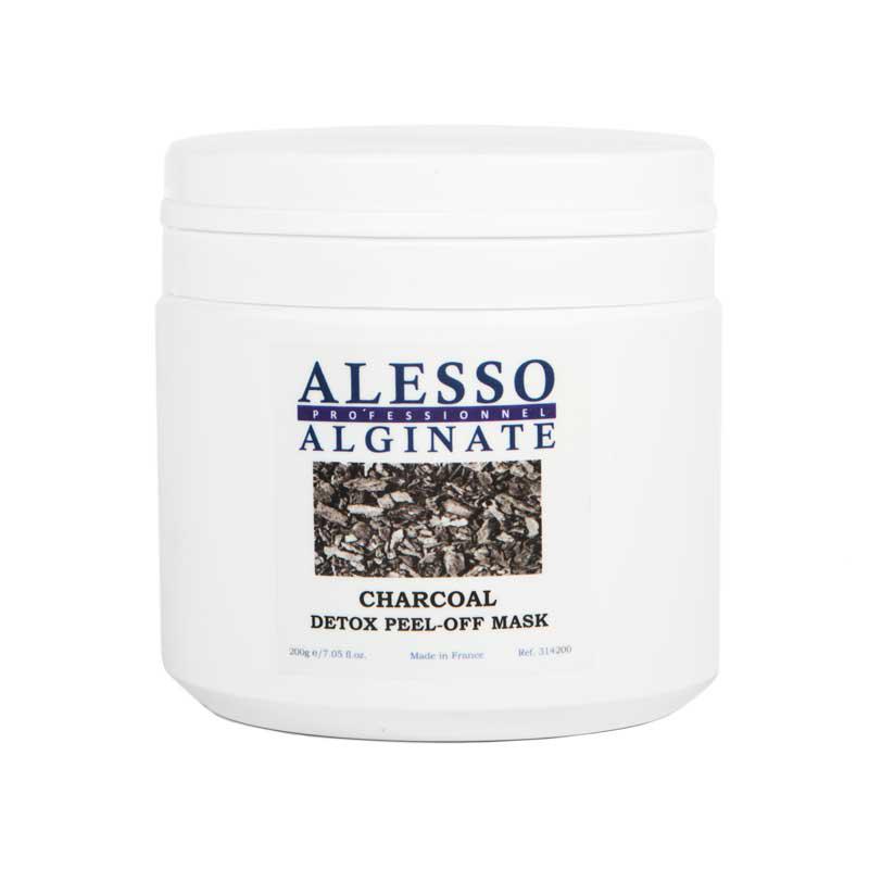 Альгинатная маска ALESSO Detox Mask Charcoal угольная очищающая для стрессовой кожи 200 г (3273629314439)