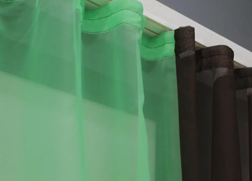 Занавеска на кухню шифон 265х170 см Венге/Изумрудный (017к) - фото 4 Занавеска на кухню шифон 265х170 см Венге/Изумрудный (017к) - фото 4