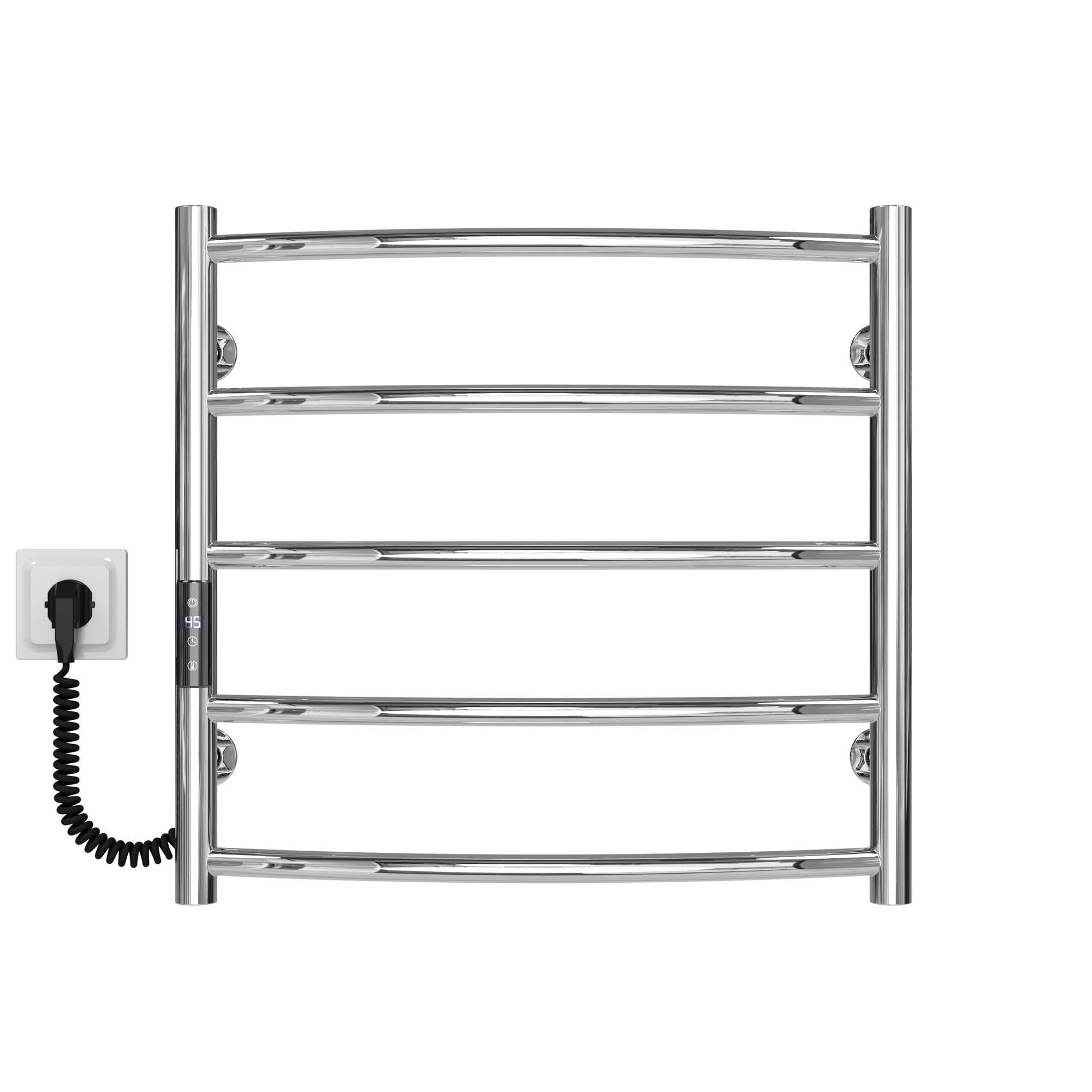 Полотенцесушитель электрический Deffi Классик П5 JD03 левое подключение нержавеющая сталь 500х500 мм Хром (C.DK.50.50.5.ECL1)