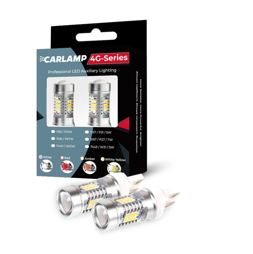 Лампы светодиодные W21W-T20 Carlamp 4G-Series 1260 Lm 6000К (4g217440red)