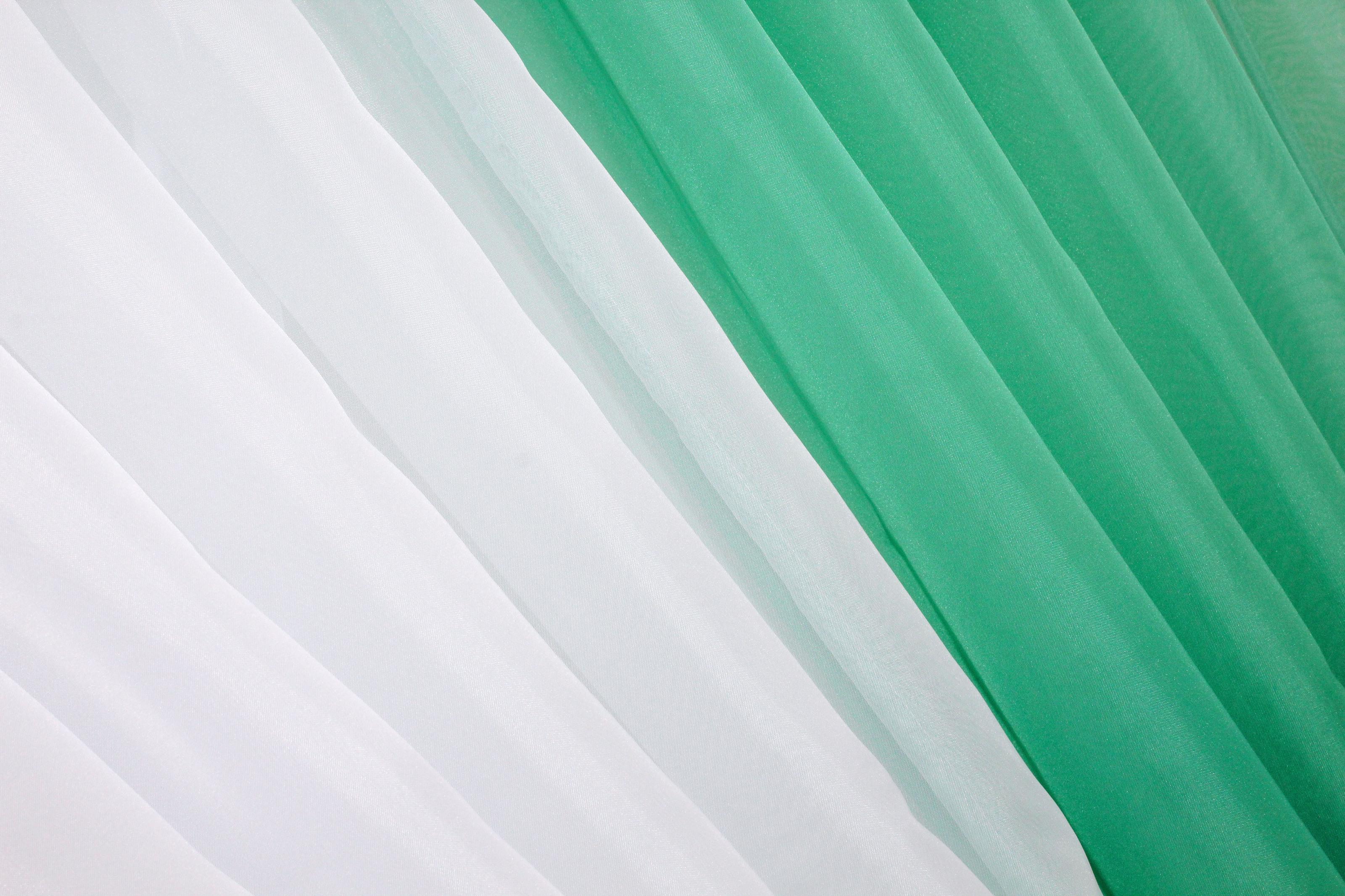 Шторы кухонные VR-Textil №096к с подвязками 400х170 см Мятный/Белый (50-993) - фото 5