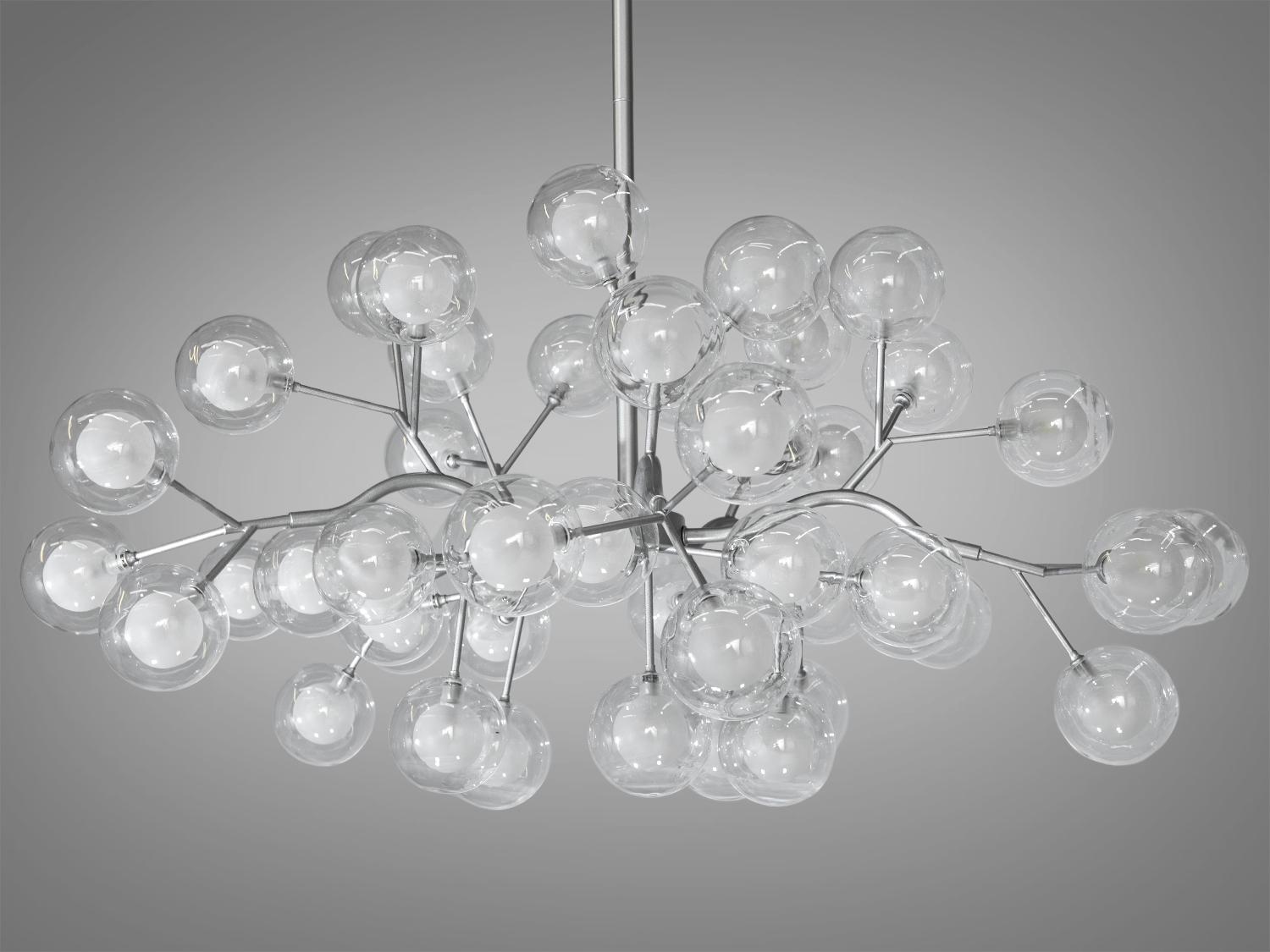 Люстра подвесная Светлячок 45 ламп Хром сатин (886-45B SL) - фото 4 Люстра подвесная Светлячок 45 ламп Хром сатин (886-45B SL) - фото 4