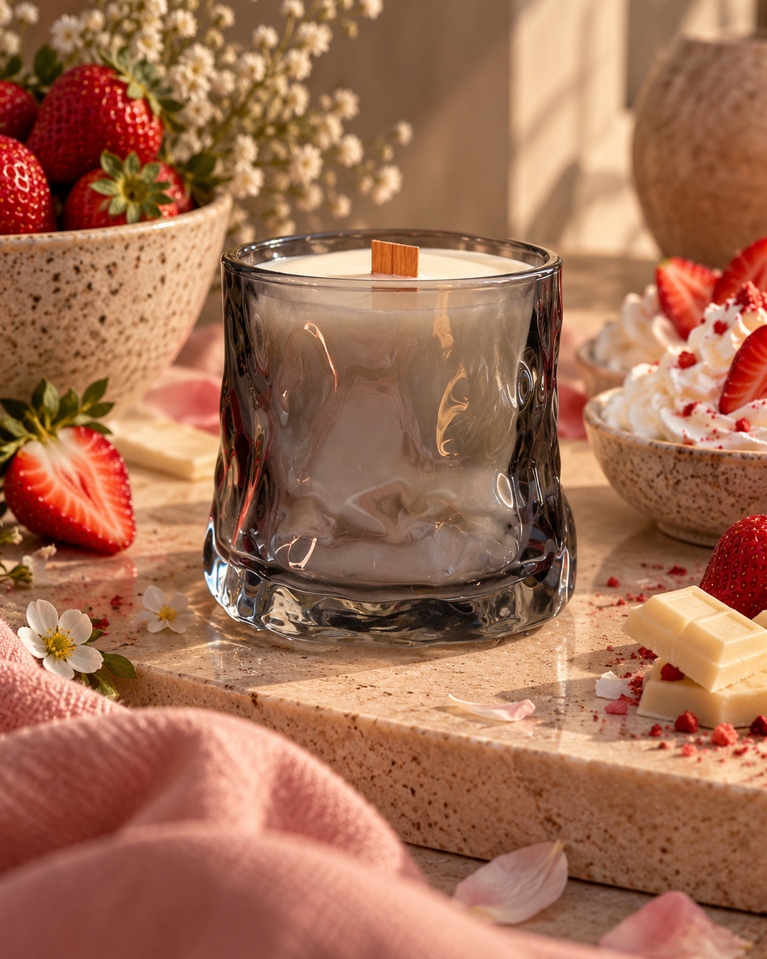 Свеча ароматическая Franterro Ripple Strawberries&Cream 150 г (FRN-1119)
