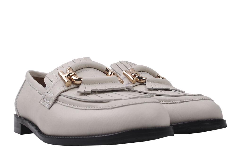 Туфли Anemone на низком ходу женские из кожи р. 40 Молочный (122-20DTC)