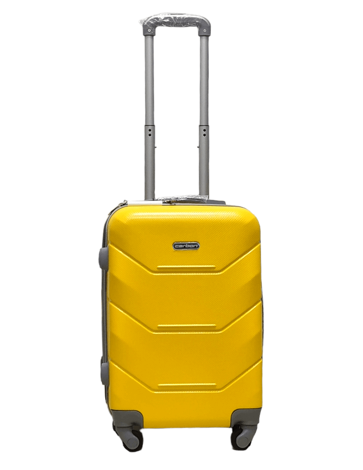 Чемодан маленький пластиковый Carbon 147C S 45 л ручная кладь Желтый Чемодан маленький пластиковый Carbon 147C S 45 л ручная кладь Желтый