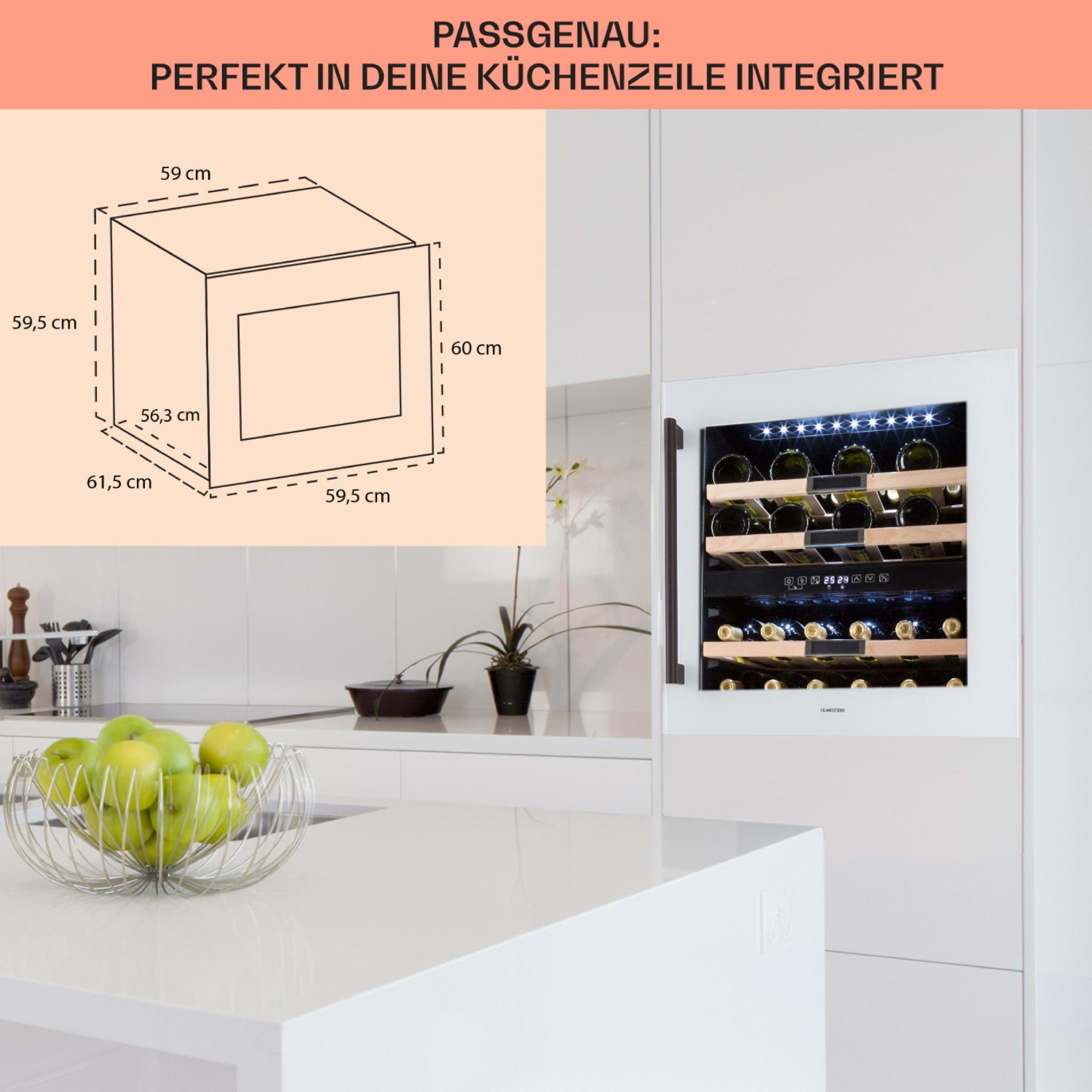 Винный холодильник встраиваемый KLARSTEIN Vinsider 36 Quartz Edition (10038405) - фото 6