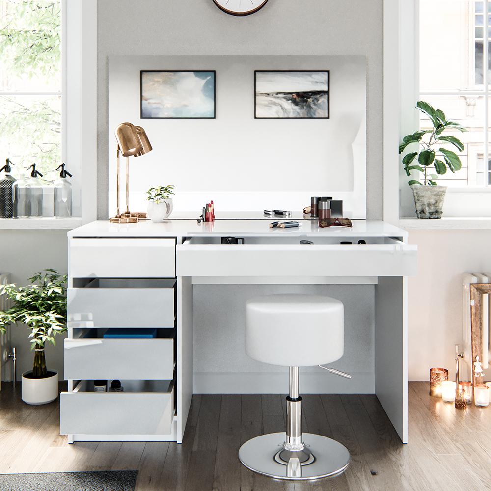 Туалетный стол Vicco Sherry со стулом Белый глянец - фото 5 Туалетный стол Vicco Sherry со стулом Белый глянец - фото 5