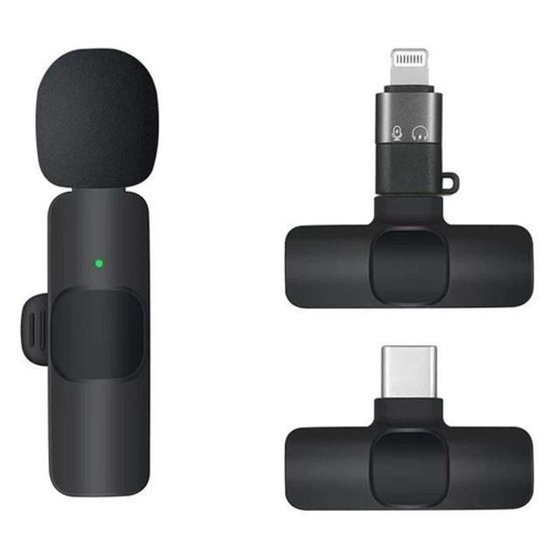 Микрофон функциональный Borofone BFK12 Trophy lavalier Lightning/Type-C Black (00000067807_1)