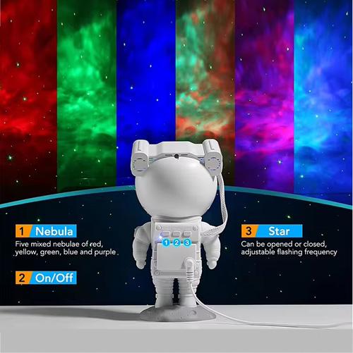 Проектор Звездный 3D Night Light TRK 100 Astronaut Bluetooth (595817) - фото 4