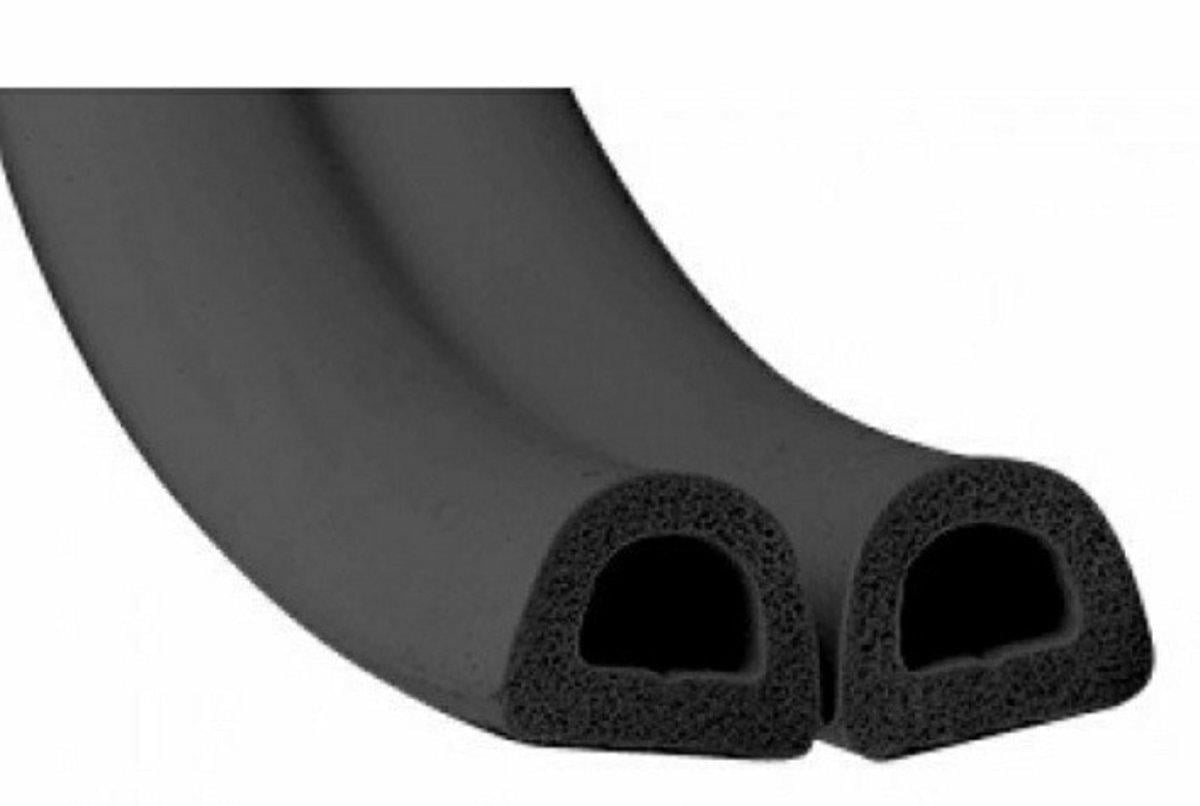 Уплотнители для окон и дверей D профиль 100 м Графитовый (23813778)