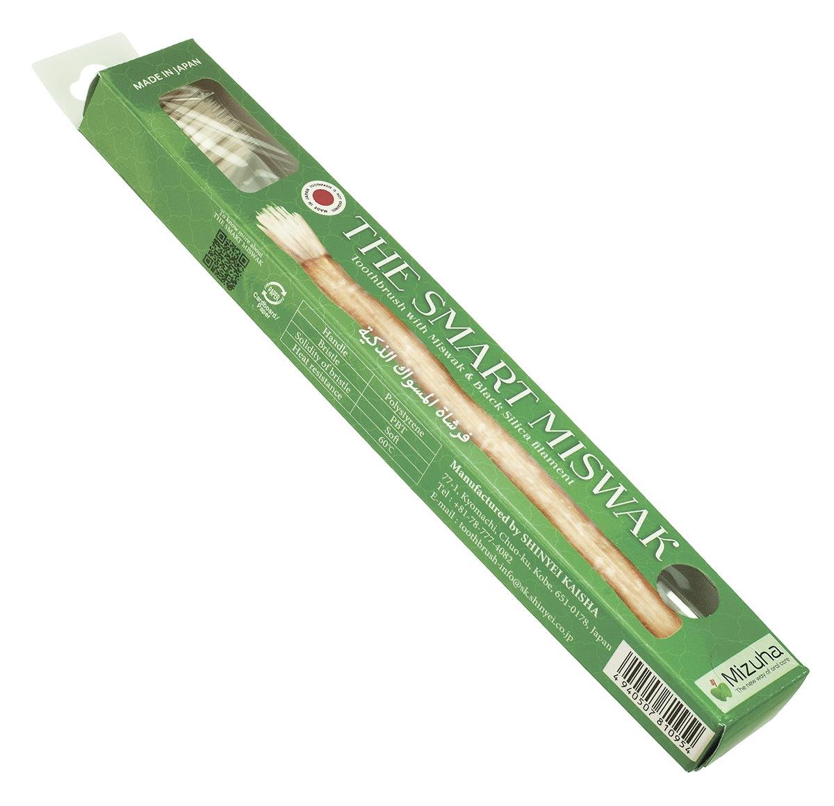 Зубна щітка Mizuha The Smart Miswak із щетинками із натурального кореня сальвадора персика Прозорий (94164) - фото 6