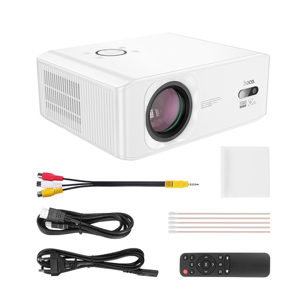 Проектор Hoco DT3 Smart electric Focus projector 2,4G/5G AUX/USB/AV/HDTV Белый (24194261) - фото 6