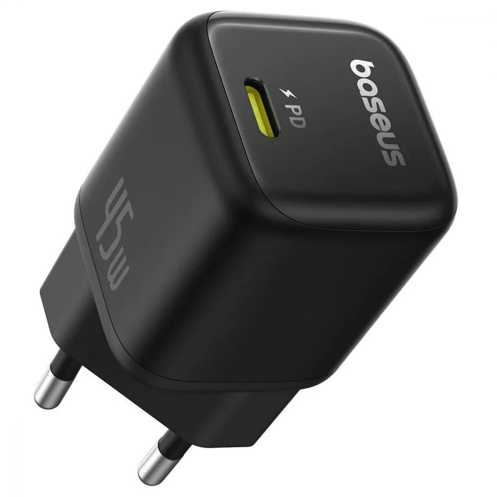 Зарядное устройство Baseus PicoGo GaN Fast Charger Type-C 45 Вт с технологией быстрой зарядки Черный (P10176800123-00) - фото 2 Зарядное устройство Baseus PicoGo GaN Fast Charger Type-C 45 Вт с технологией быстрой зарядки Черный (P10176800123-00) - фото 2