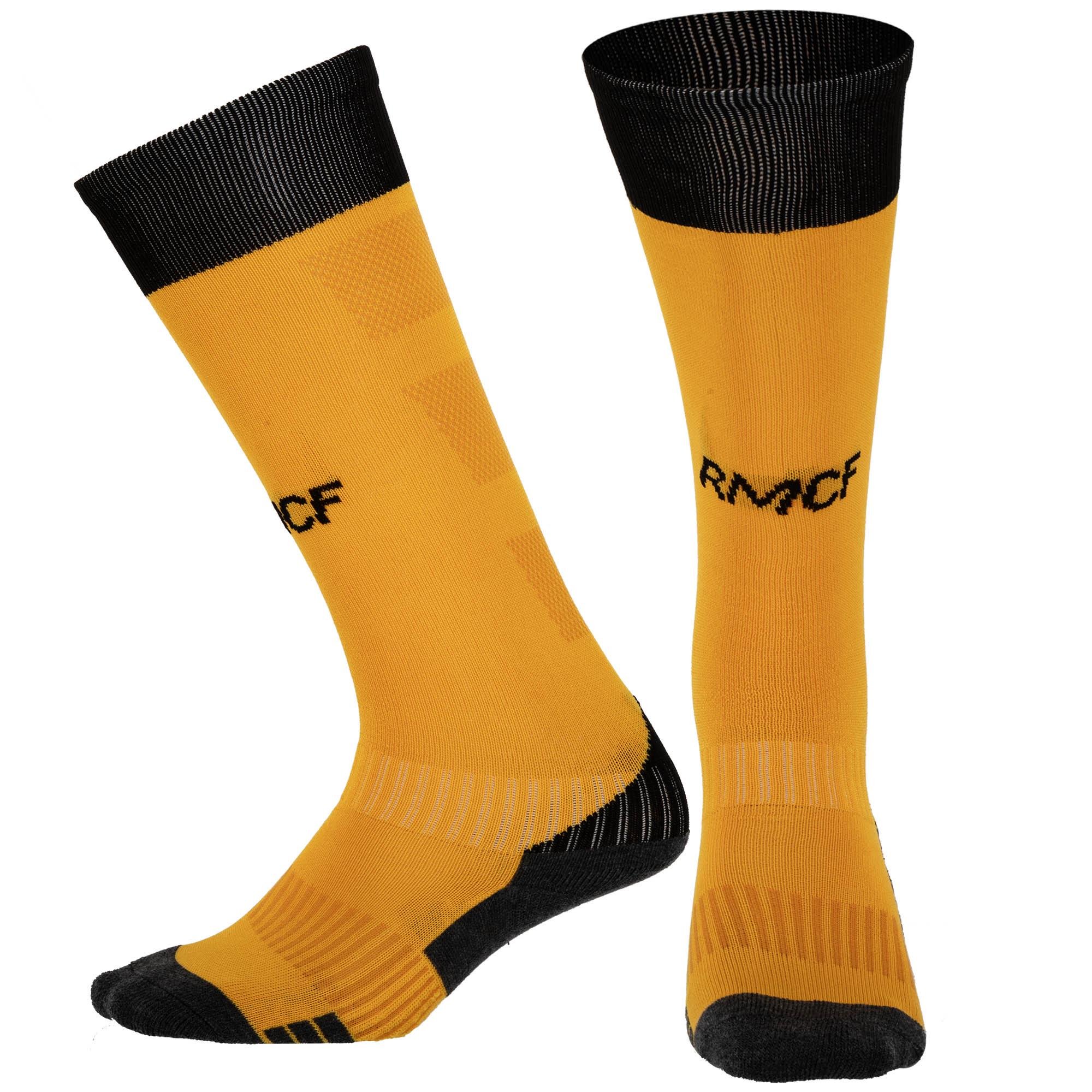 Гетри дитячі з символікою футбольного клубу SPOINT REAL MADRID THIRD 2025 ETM2502-RM3 р. 34-38 Помаранчево-чорний (ETM2502-RM3)