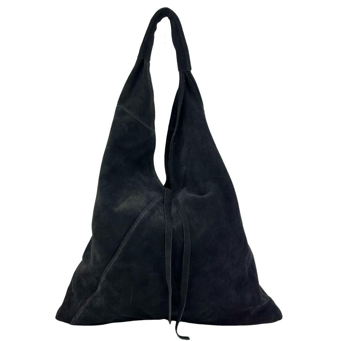 Жіноча сумка-шопер Royal Bag F-IT-7625A-D замшева Чорний (8053)