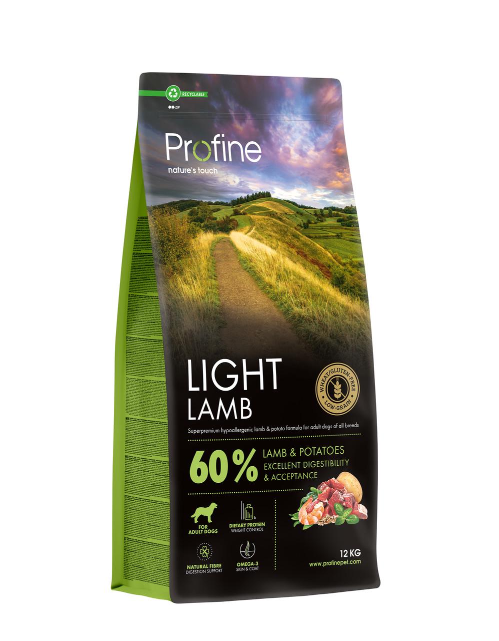Сухий корм для собак із зайвою вагою Profine Light Lamb 12 кг ягня