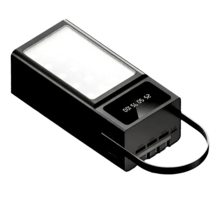 Повербанк MAXCELL PJ0099 с LED-дисплеем фонарик USB-A/Micro-USB/Lightning/Type-C 120000 mAh 2,1 A (4331)
