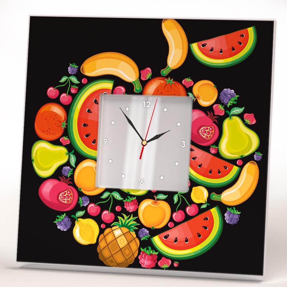 Часы для кухни Рисунок декоративный Фрукты 260x260 мм (C04197)