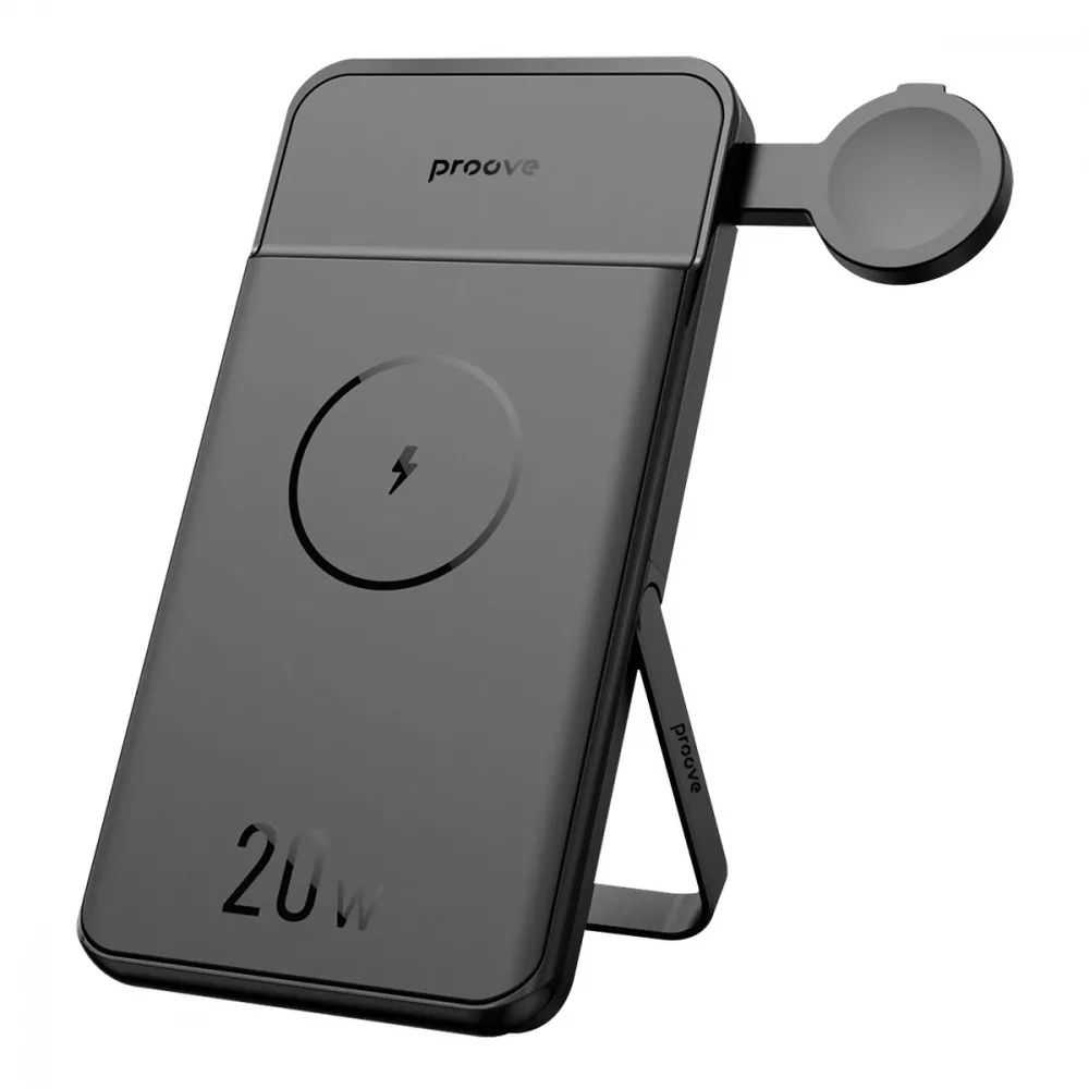 Повербанк Proove Power Stand зі швидкою зарядкою 2в1 10000 mAh 20W Black (784780458)