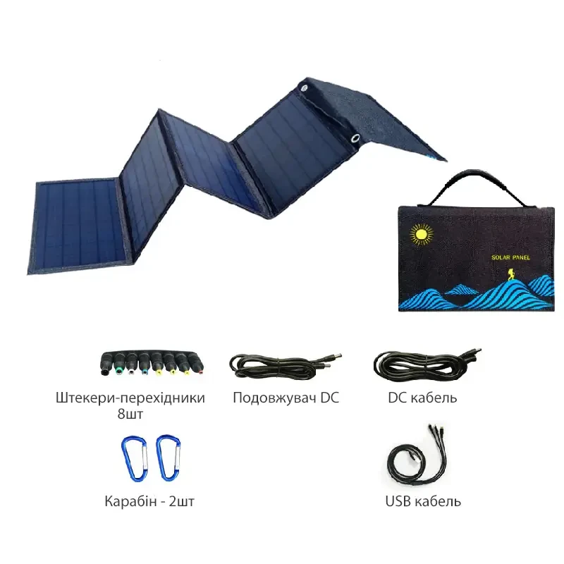 Панель сонячна SolarBag W30F4 портативна складана 2USB/DC18V для зарядки смартфона та ноутбука 30 Вт - фото 5