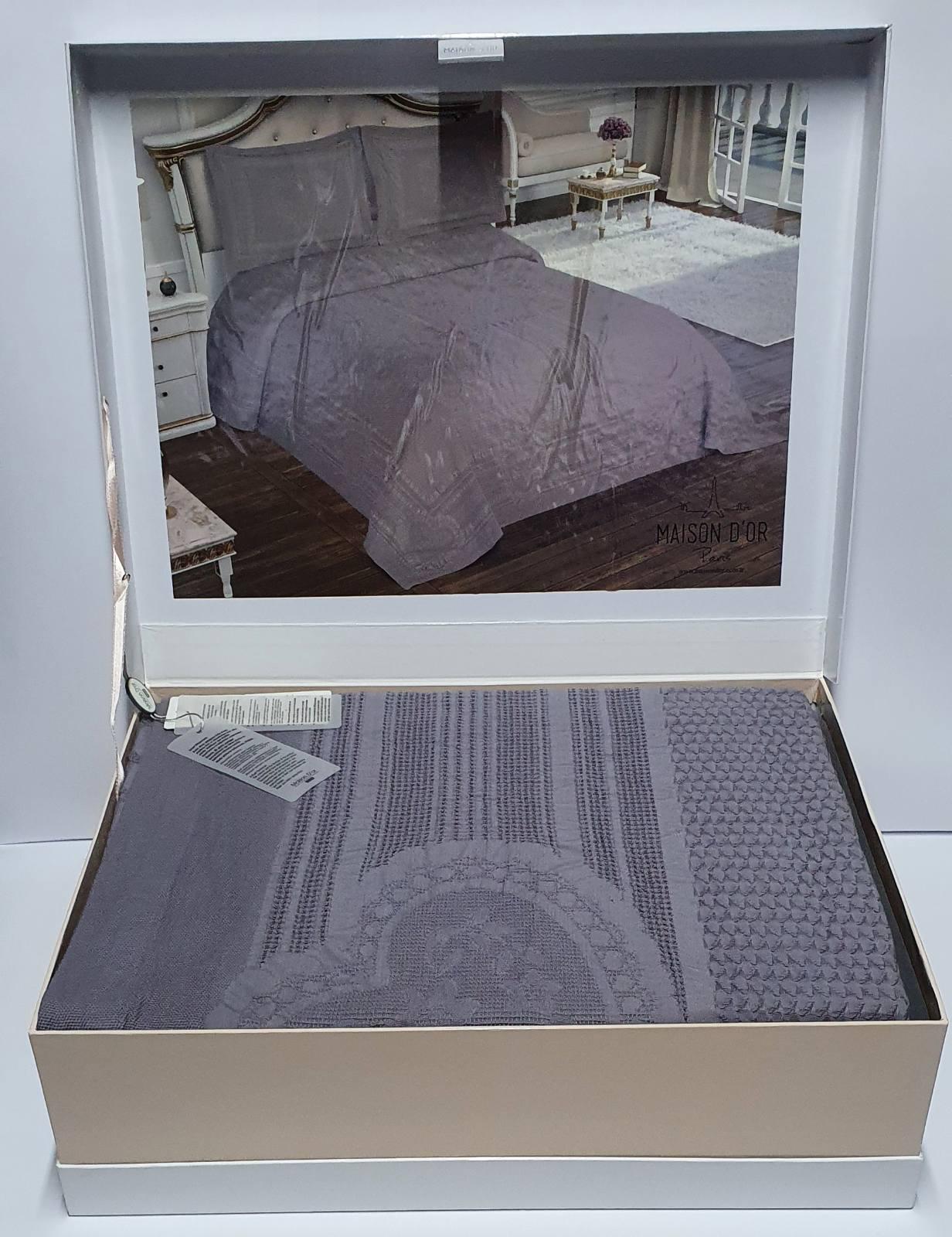 Покрывало пике Maison D'or Lacene 260x260 Antrasit (CN6298)