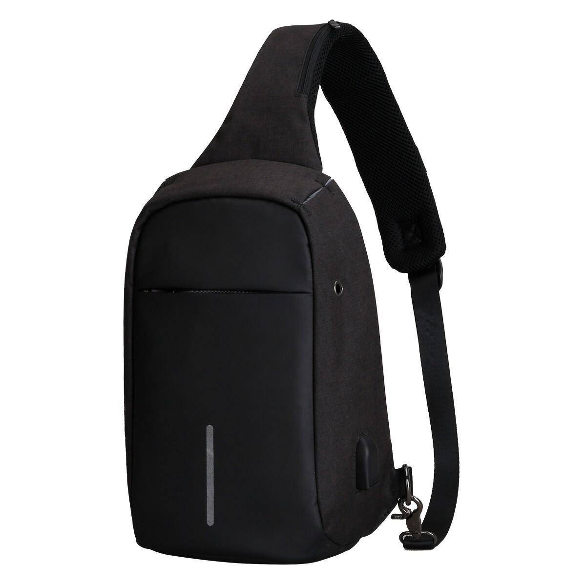 Рюкзак з однією лямкою Mark Ryden Mini Bobby MR5898 з USB 5 л Чорний (MR5898-00-2204UA)