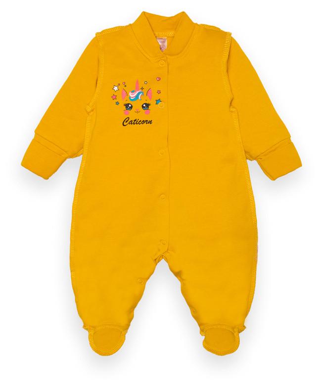 Комбинезон детский хлопковый для девочки Gabbi KB-22-2-6 56 см Оранжевый (13287) Комбинезон детский хлопковый для девочки Gabbi KB-22-2-6 56 см Оранжевый (13287)