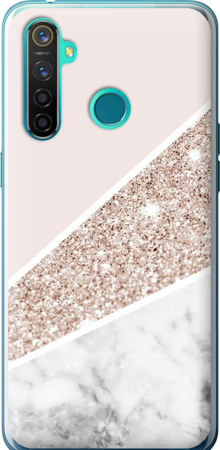 Чехол на Realme 5 Pro Пастельный мрамор (4342u-1861-42517)