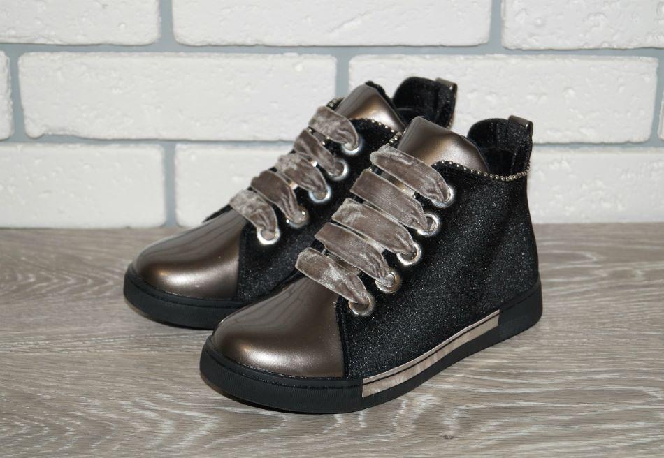 Ботинки демисезонные Kimbo 34 р. 21,5 см Черный/Золотой (30009-34) - фото 2