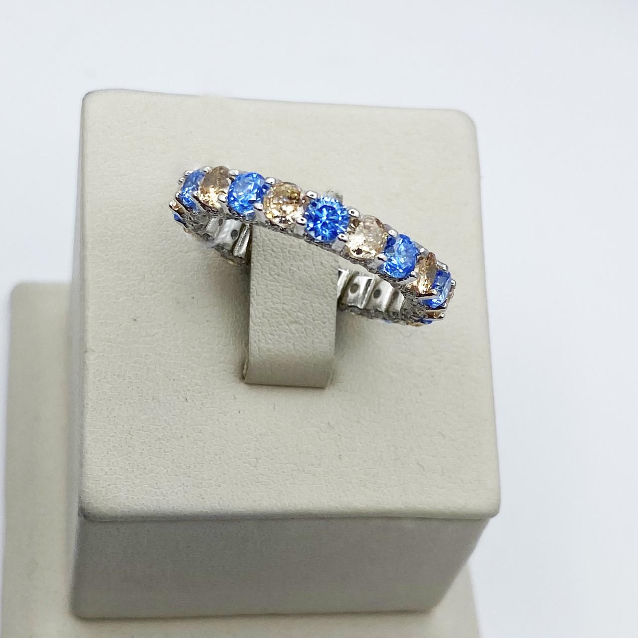 Кольцо серебряное Украина с кубическим цирконием р. 19 5,2 г (2024053919)