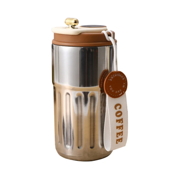 Термокружка глянцевая с индикатором температуры из нержавеющей стали 380 мл (MX-00009273E)