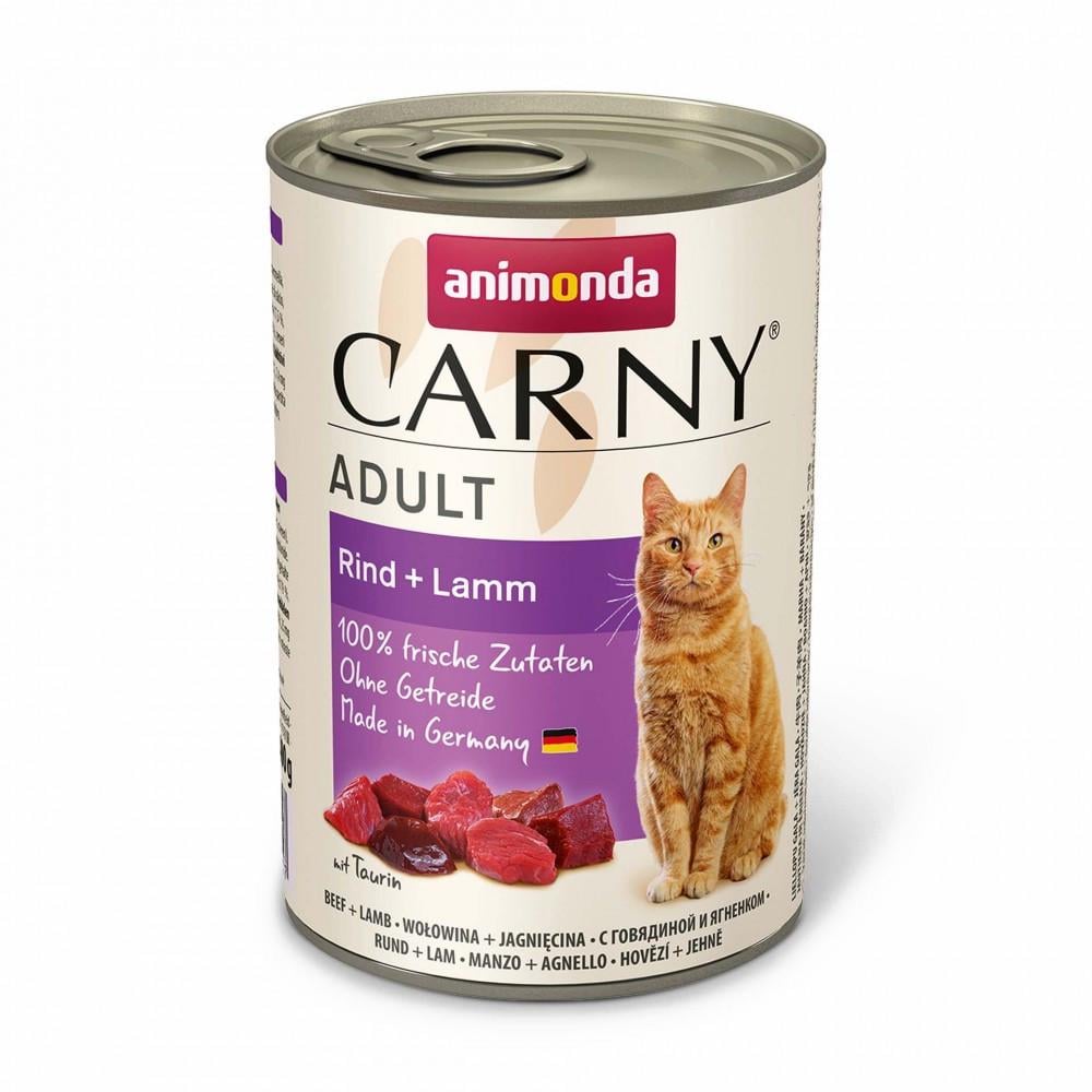 Корм влажный Carny Adult Beef Lamb для взрослых кошек с говядиной и ягненком 400 г (34806857)