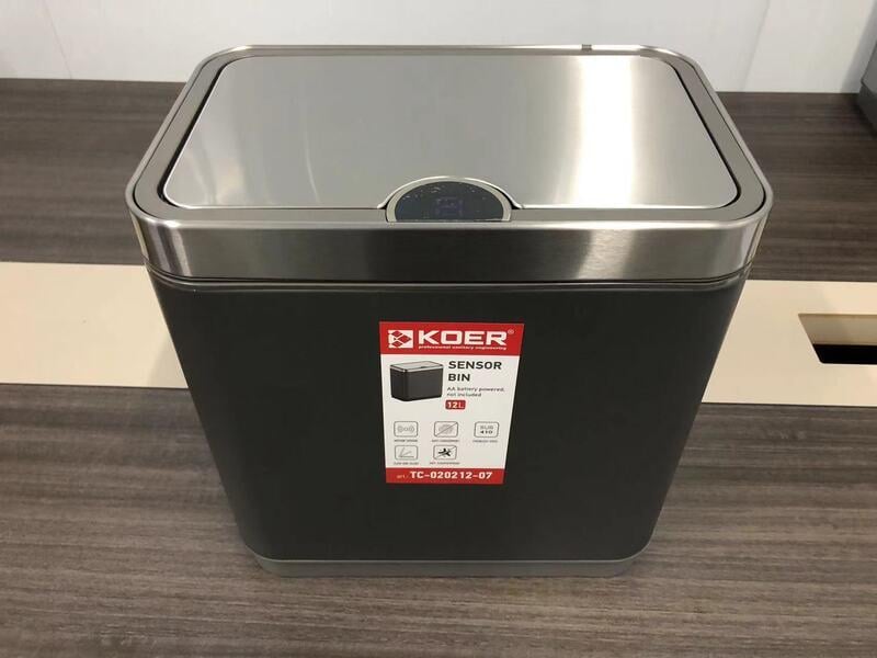 Відро для сміття сенсорне Koer TC-020212-07 прямокутне 12 л Графіт (KR5585) - фото 2 Відро для сміття сенсорне Koer TC-020212-07 прямокутне 12 л Графіт (KR5585) - фото 2